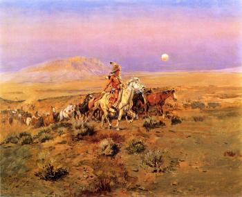 Charles Marion Russell : The Horse Thieves